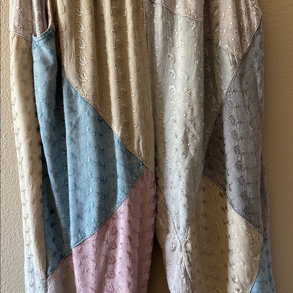 Sacred Threads Patchwork Pants XL Eyelet Lace Cuf… - image 3